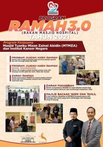 MTMZA Terus Memperkukuhkan Hubungan Dengan Institut Kanser Negara (IKN) Melalui Program Ramah (Rakan Masjid Hospital).