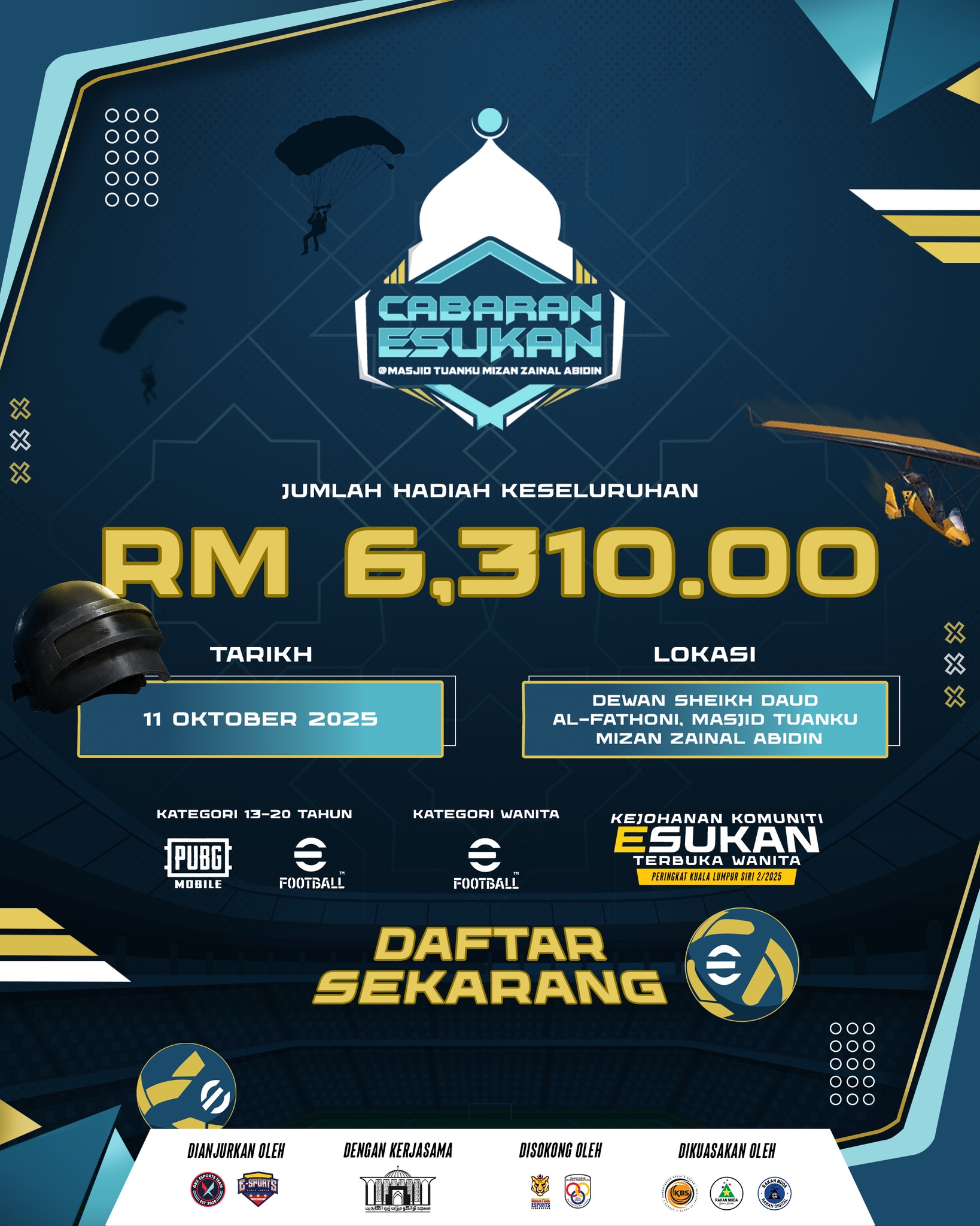 Cabaran esukan 2025 @Masjid Tuanku Mizan Zainal Abidin